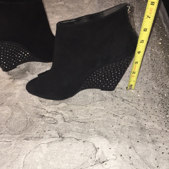 Via Uno Faux suede open toe wedge size 10 - Picture 4 of 4